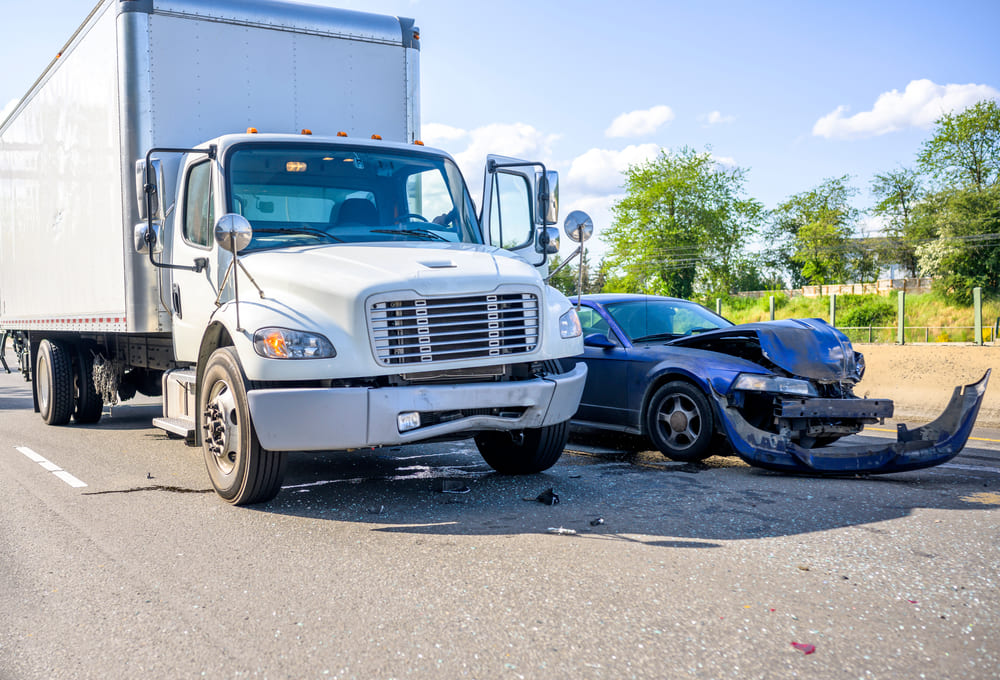 semi collision with passenger car - truck accident lawyer